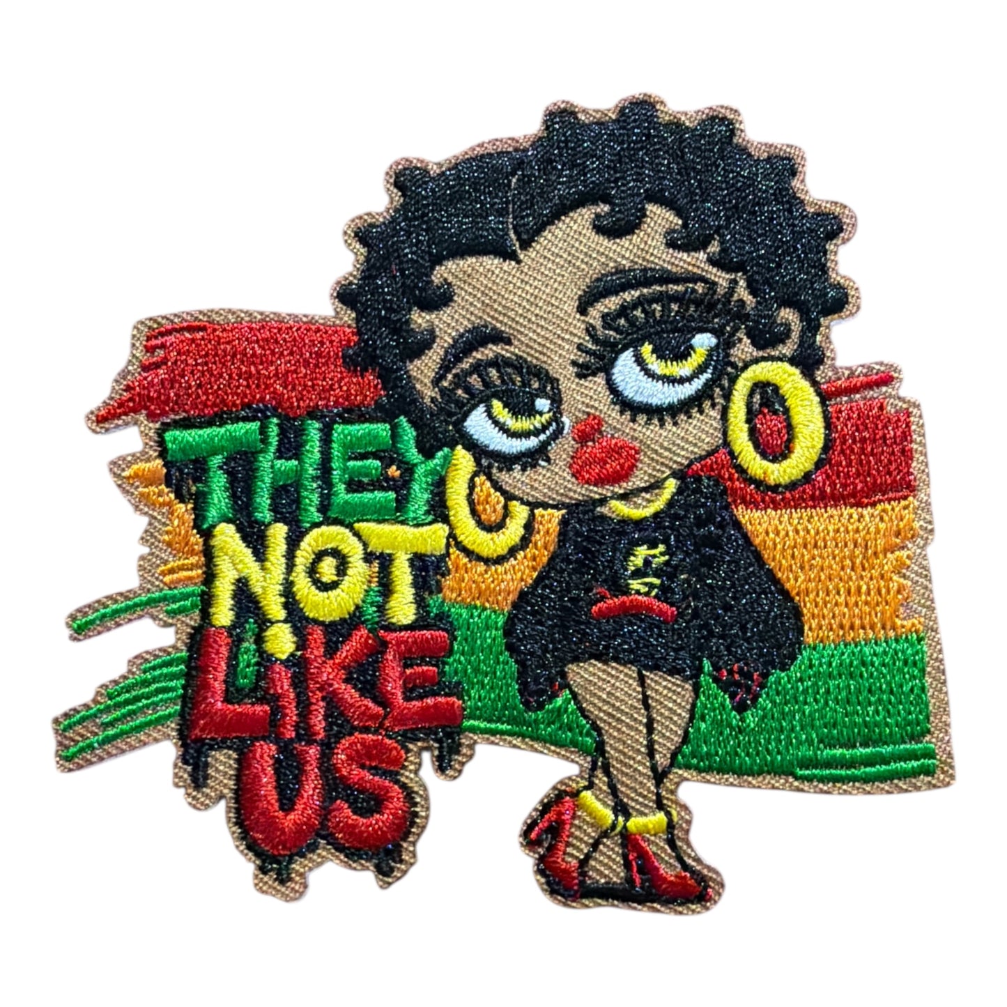 They not like us betty girl patch