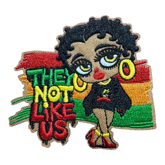 They not like us betty girl patch