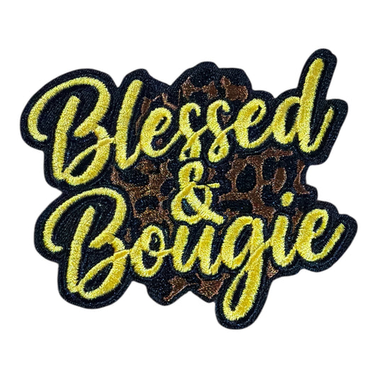 Blessed & bougie script patch yellow