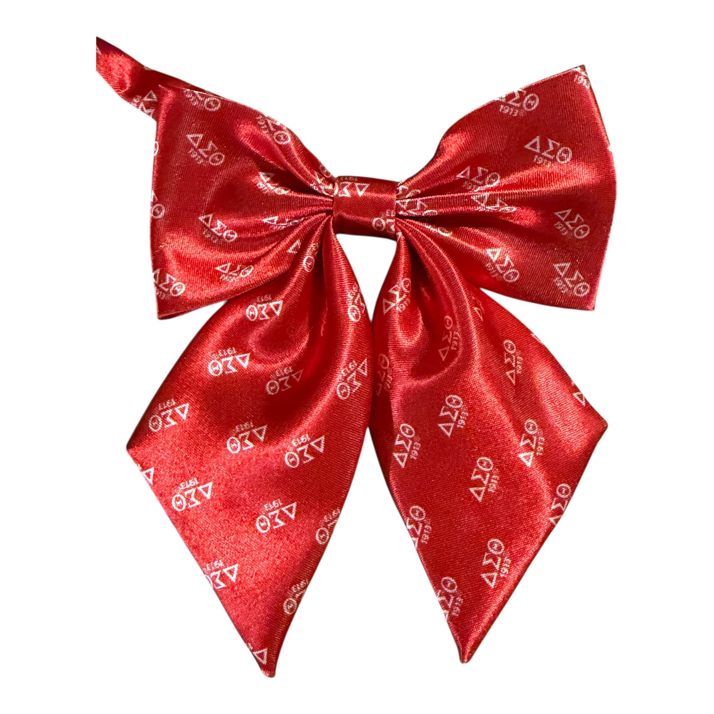 Delta satin bowtie