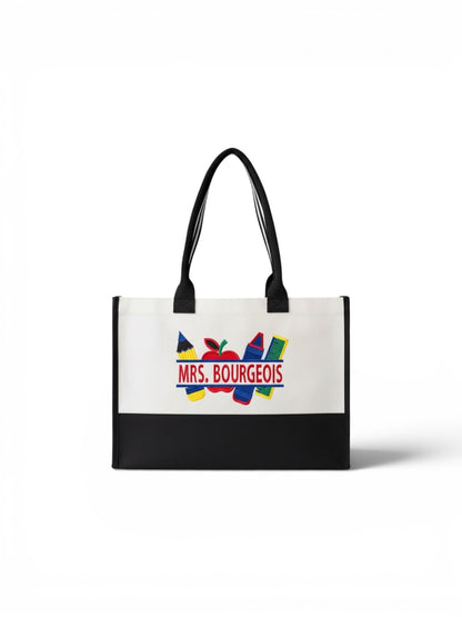 Custom Teacher Inspired Embroidered Tote Bag