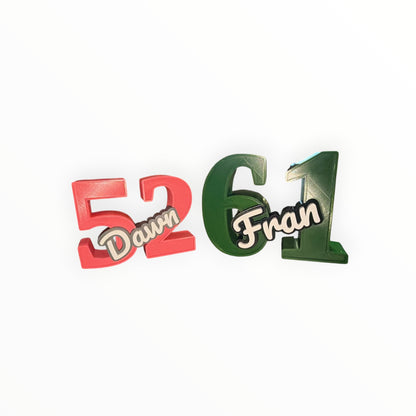 Custom 3D Printed Birthday Number & Name Display