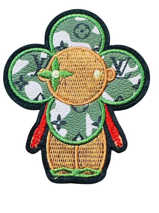 LV-INSPIRED CAMO FAUX LEATHER LIGHT GREEN VIVI