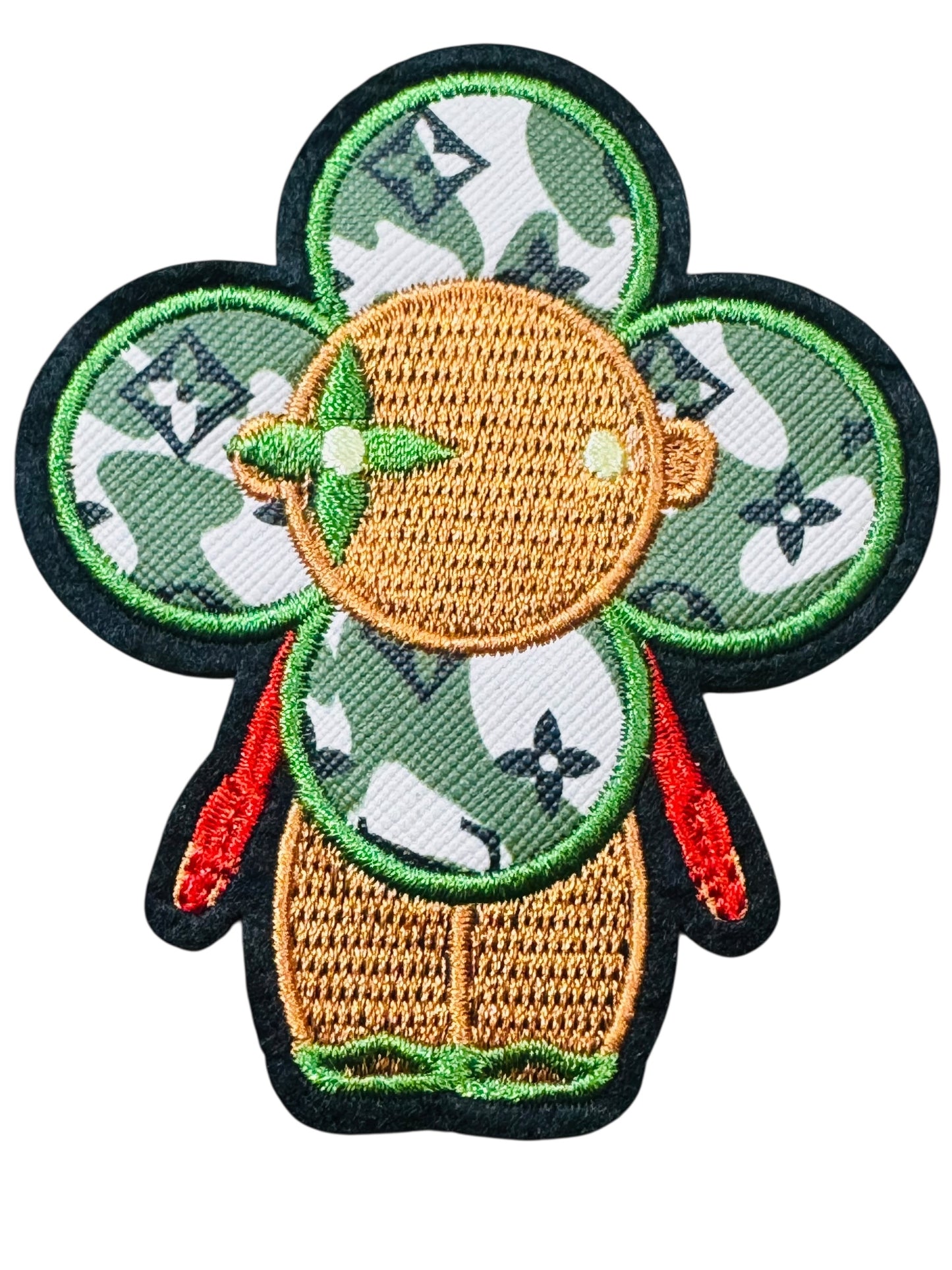 LV-INSPIRED CAMO FABRIC LIGHT GREEN VIVI