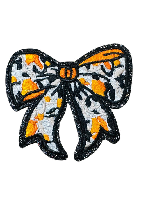 LV-INSPIRED CAMO ORANGE BOW